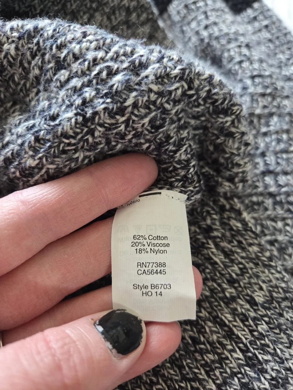 Madewell Women's Medium Marled Gray & Black Striped Cable Knit Pullover Sweater